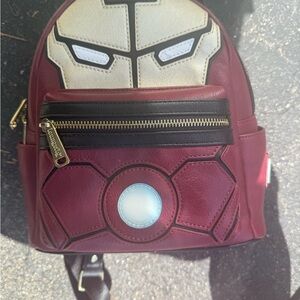Loungefly Iron Man Inspired Backpack for Men - Red and White